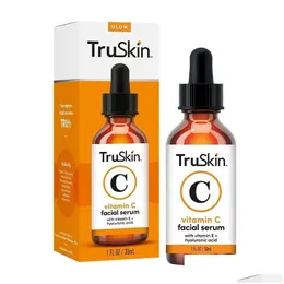 30 ml Truskin Vitamin C Ansiktsserum Hydrates Skin Synligt ökar utstrålningen Face Care Dark Spot Cosmetics Drop Delivery