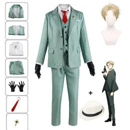 Anime Spy X Familie Cosplay Kostüm Loid Forger Cosplay Twilight Outfits Perücke Hut Halloween Weihnachten Kostüm für Männer Anzug Uniformcosplay