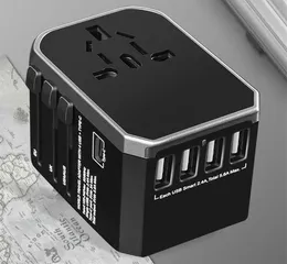 4 USB 2000W 5 6A 타입 C 멀티 소켓 US UK AU EU 전원 플러그 ADAPTOR233M650987 용 USB 유형 COKOKEN UNVERLAL TRAVEL ADAPTER 플러그 변환기