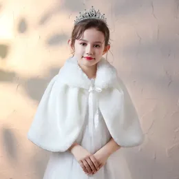 Jackets Baby Girl Coats Without Dress Kids Faux Fur Warm Short Jacket for Wedding Party Formal Girls Bolero Toddler Girl Outwear 231018