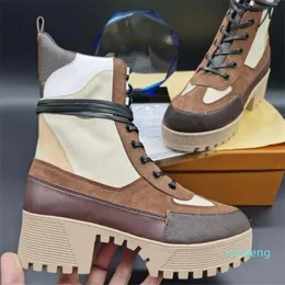 المصمم -أحذية Cowboy High Cheels Women Black White Brown Leather Boot Shoes 35-42