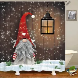 Shower Curtains Christmas Curtain for Bathroom Rustic Farmhouse Vintage Xmas Living Room 230819