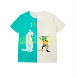 Mens Summer Contrast Color T Shirt Damskie krótkie rękawowe tees pary pary literowe nadruk tops azjatycki rozmiar s-xl210a