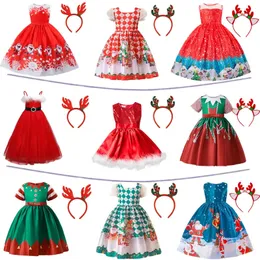 Kız Elbiseleri Kızlar Noel Elbiseler Çocuk Noel Prenses Partisi Tutu Giyim Kardan Adam Noel Baba Cosplay Kostüm Çocuklar 4 5 6 7 8 9 10 Yıl 231019