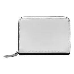 5st Card Holder Sublimation Diy White Blank PU Single Sided Short Wallet