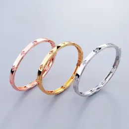 New Fashion Oro Argento Bracciali in oro da donna Lady Screw Men Cacciavite Diamond Designer di lusso Gioielli da donna Bracciale rigido da uomo Hai bisogno di extra