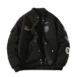 Jaquetas femininas Primavera Outono Bomber Jaqueta Homens Patches MA1 Stand Collar Masculino Exército Casaco Zipper Apliques Epaulet Moda Windrunner 2023 231018