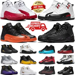 Jumpman 12 Men Basketball Shoes 12s Cherry Brilliant Orange Red Taxi Field Purple Flu Game Playoffs Winterized Mens Mens Shoolers Shoid