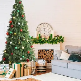 クリスマスデコレーション7.5フィートプレミアムスプルース人工クリスマスツリー装飾されたクリスマスツリー屋内および屋外の休日の装飾のためのメタルスタンド231019