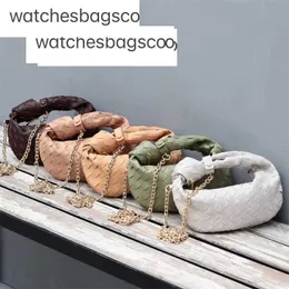 Geweven Bottegaaveneta Tiener Mini Tote Intrecciato Bag Jodie Chain Crossbody Stevige handtas Hoogwaardig veelzijdig leer L