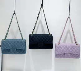 Luksusowa torba projektantowa Klasyczna klapka złote łańcuchy płócienne torba na zakupy cf 2,55 cm torby na ramię torebki torebki crossbody torby torebki portfele plecak plecak