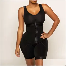 Mulheres shapers roupa interior barriga controle shapewear alta compressão fajas colombianas pós-parto busto aberto bodysuit entrega direta