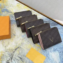 Portefeuilleショートウォレット最高品質レディースファッションカラフルな裏地財布本物の革の財布カードホルダーケース象徴的な茶色の花の財布M82381 SAC