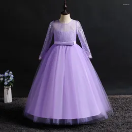 Flickaklänningar 5-15 år tonåringar bröllopsklänning elegant sommar prinsessa flickor maxi spetsfest dräkt för barn kläder