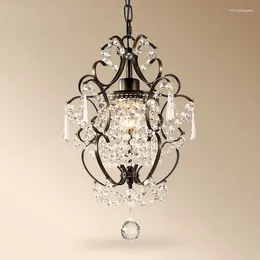 Lampy wiszące nowoczesne kryształowy żyrandol Luster Cristal Loft żyrandole Candelabros de Lampara Colgante sypialnia światło