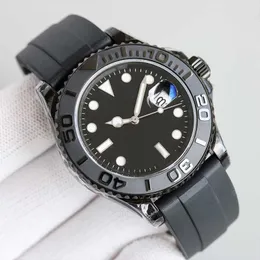 Rolaxs Yachtmaster Gummi-Armbanduhr für Herren-Designeruhren, formelle Business-Uhren, 126655, Reloj, schwarz, blau plattiert, Roségold, Luxusuhr, 40 mm, Tauchsport, Lf Aaaaa