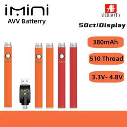 e 담배 vape 배터리 380mah 카트리지에 대한 예열 가능한 사전 충전 가능 오리지널 브랜드 지역 창고 도매 510 스레드 배터리 교체 포드 개인 레이블