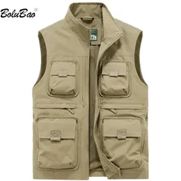 Men's Vests BOLUBAO 2023 Outdoor Casual Vest For Men MultiPocket Breathable Fishing Coat High Quality Design Streetwear 231018
