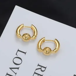 Schmuck B Ohrringe B Ohrringe weibliche Gold Silber Ohrringe Kleines Design hoher Sinn Ohrringe Geometrische Ball Messing Ohrringe