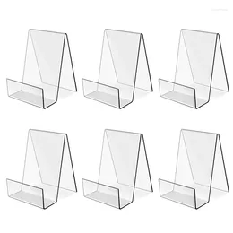 Torebki biżuterii 6 Pack Acryl Book Stand Clear Display Stalarz Uchwyt do wyświetlania książek z obrazkami Prześcieradło muzyczne