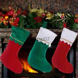 Świąteczne dekoracje świąteczne skarpetki choinka wisiorek wielka pojemność cukierka biszkoptowa torba na przekąskę dla dzieci noworoczne prezent świąteczny dom domowy dekoracja x1019
