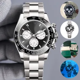 Le Mens 시계 럭셔리 DHGATE 40mm 자동 기계식 사파이어 디자이너 시계 904L 스테인리스 스틸 팬더 다이얼 Montre De Luxe Watches 손목 시계 AAA