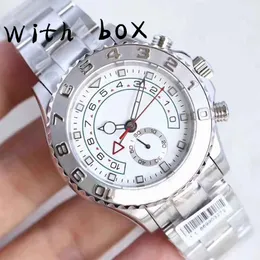 럭셔리 패션 클래식 44mm 시계 디자인 마스터 시계 904L 스테인리스 스틸이있는 글로우 시계 모션 자동 기계식 남자 시계