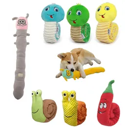 Cão brinquedos mastiga squeak pet sniffing caracóis de pelúcia tibetano comida molar quebra-cabeça interativo gato brinquedo alimentador wholsale 230819