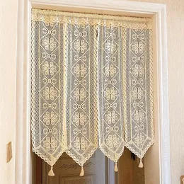 Vorhang, 1 Stück, Türvorhänge mit Quaste für Türen, japanischer Stil, Spitze, hohler Trennvorhang, Heimdekoration für Wohnzimmer/Balkon 231019
