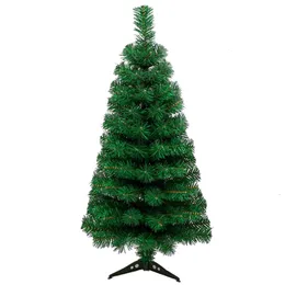 Outros suprimentos de festa festiva 60cm Criptografia Verde Árvore de Natal Mini Artificial Decoração de Árvore de Natal Pvc Home Desktop Ornamentos Navidad Ano 231019