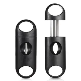 Plastic Cigar Scissors Stainless Steel V-Blade Cigar Cutter Knife Metal Cut Devices Tools Smoking Accessories