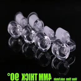 Hookahs 4mm Thick Club Quartz Banger domeless nail 14mm 18mm male female 100% real for dab rig glass bong Nqbtt