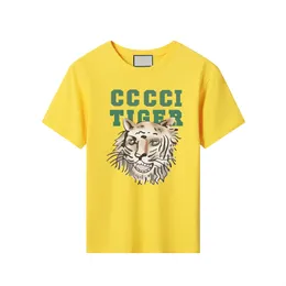 23new childrens T-shirt trend cartoon tiger pattern luxury brand kids clothing cool breathable boys girls short sleeved CHD2310194 esskids