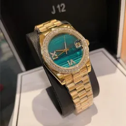 Womens Luxury Boutique Designer Watch 31mm de alta qualidade diamante aço inoxidável 904L safira brilhante à prova d'água Sport Montre Luxury u1top Womens AAA Montres de luxe