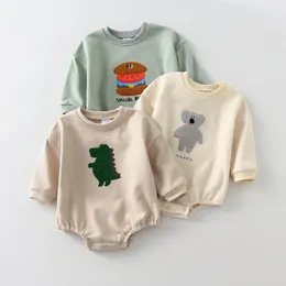 Rompers geboren Baby Junge Strampler Frühling Herbst Säuglingskleidung für Mädchen Weiche Baumwolle Overall Kleidung 0 24 Monate 231018