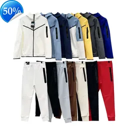 Chándales para hombres Hombre Tech Fleece Designer Tuta Uomo Tech Sudadera con capucha Doble color a juego de dos piezas con manga larga para mujer Tamaño de chaqueta a prueba de viento de punto sin costura