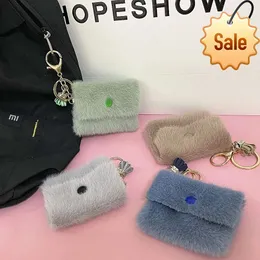 Mini Brieftasche Schlüssel Kette Candy Farbe Nette Münze Schlüsselring Anhänger Datenkabel Lagerung Tasche Zubehör Schlüsselhalter Kreative Frauen Geschenk