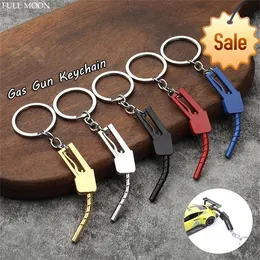 Car Refueling Keychain Metal Fuel Gas Pump Nozzle Keyring Creative Auto Part Model Pendant for Men Cool Key Chain Accessorie