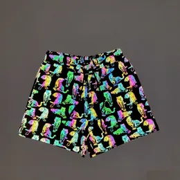 Mens Shorts mticolor yansıtıcı mantar tiger zebra yılan derisi erkekler yaz gecesi parlak bisikletçi kadınlar kısa pantolon çift hip hop seksi d