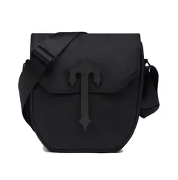 Trapstar designer homens mensageiro sacos crossbody saco de luxo retro náilon preto sacos de ombro casual ao ar livre na moda bolsa de ombro simples workwear lona 2356ess