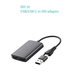 HD10 USB3.0 USB C-2 HDTV-адаптер с двумя дисплеями 4K, мониторами типа C, концентратор 5 Гбит/с для Mac Windows