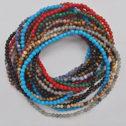 Strand 4MM Labradorite/Tigereye/Howlite/Garnet/Green Malachite/Sodalite Bracelet Necklace Stretch 22 Inch Jewelry For Woman Gift