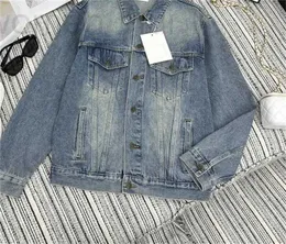 Женские куртки дизайнер Chan новая куртка 2023 года женская CCCC джинсовая плюс размер модная буква с металлической пряжкой джинсовый кардиган для отдыха N9DW
