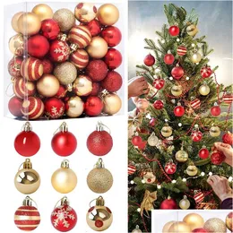 Decorazioni natalizie 3650 pezzi Set di palline 4 cm Decorazione per albero Polvere leggera opaca Ornamento cavo luminoso Anno 221118 Consegna a domicilio Garde Dhtfi