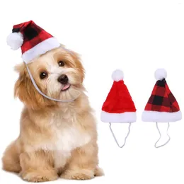 Odzież dla psa Bożego Narodzenia Pet Hats Koty Koty Świąteczne ozdoby małe i paracord kołnierz ściągnięcie skórzanego pociągu