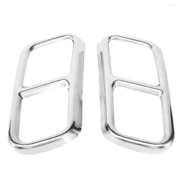Stainless Steel Car Rear Dual Exhaust Muffler Pipe Cover Trim Tail Throat Frame For GLK X204 CLS W218 2012-2023