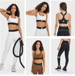 AL-0010 Ayarlanabilir Omuz Kayışı Spor Sütyen Elastik Bel Eğitimi Yoga Pantolon Kadın Aktif Giyim Seti