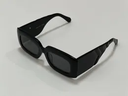 Gafas de sol rectangulares Lente gris negro 0811 Gafas de sol de diseñador para mujer Sombras UV400 Gafas unisex