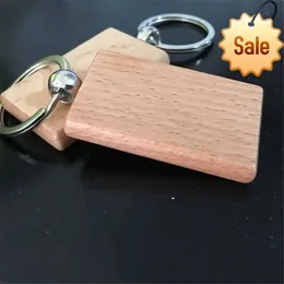 Ciondoli portachiavi in legno rettangolare circolare da collezione portachiavi per auto ciondolo ornamenti per borse accessori regali souvenir per feste