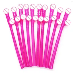 Party Decoration 10st Bachelorette Penis Straws Plast Novelty Nude Dick Drink Straw For Hen Night Bar Decor Wedding Team Brud Supplies